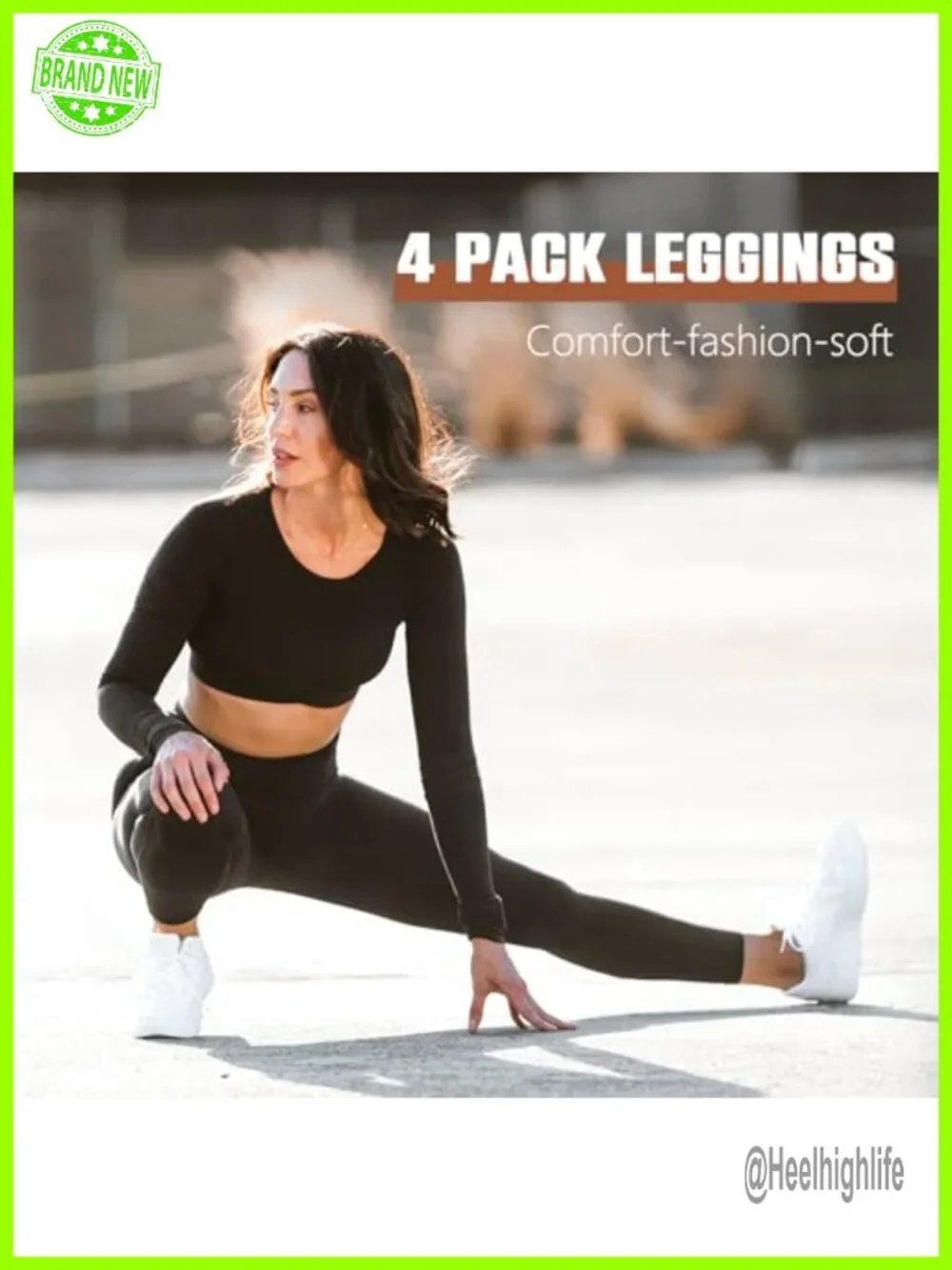 Buttery Soft High Waisted Yoga Leggings 4 Pack - Workout Pants